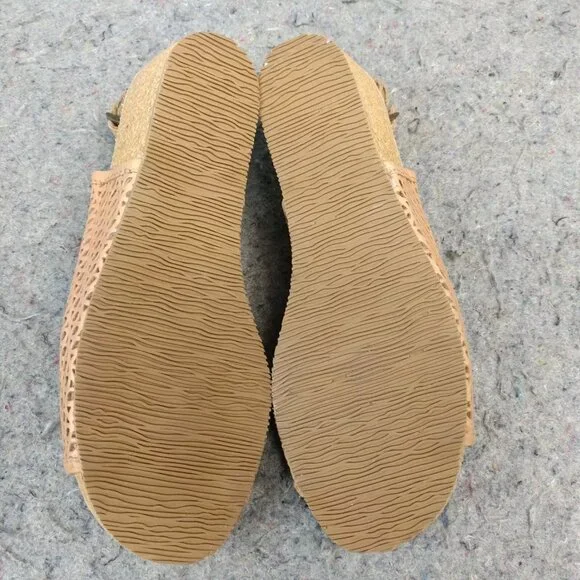 Eric Michael Wedge Sandals Womens 36 EU Phoebe Cork Heel Slingback Slip On Taupe - Picture 3 of 11